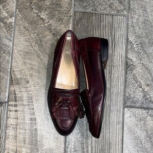 Caporicci Italian leather Burgundy slipon tassels Loafers